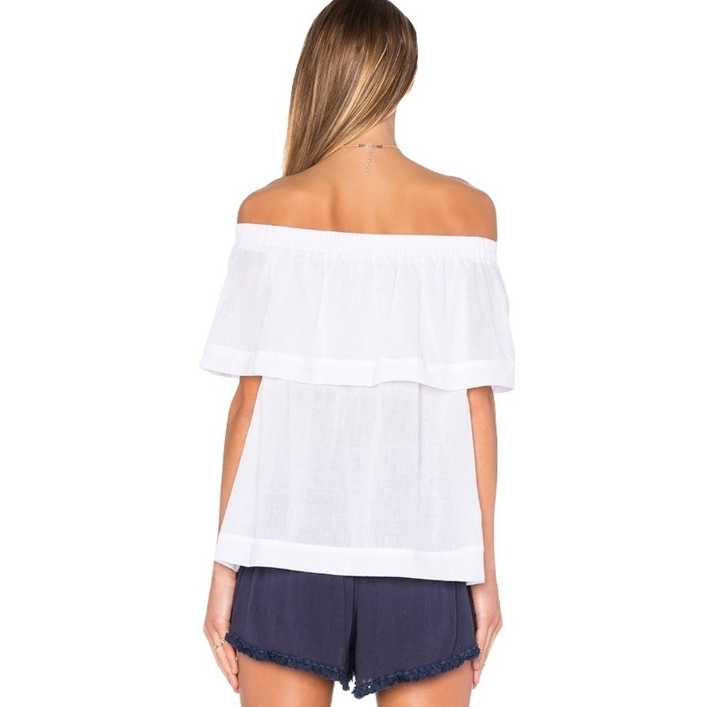 Faithfull The Brand‎ White Off The Shoulder Tilly Top Size 4 - Picture 3 of 12